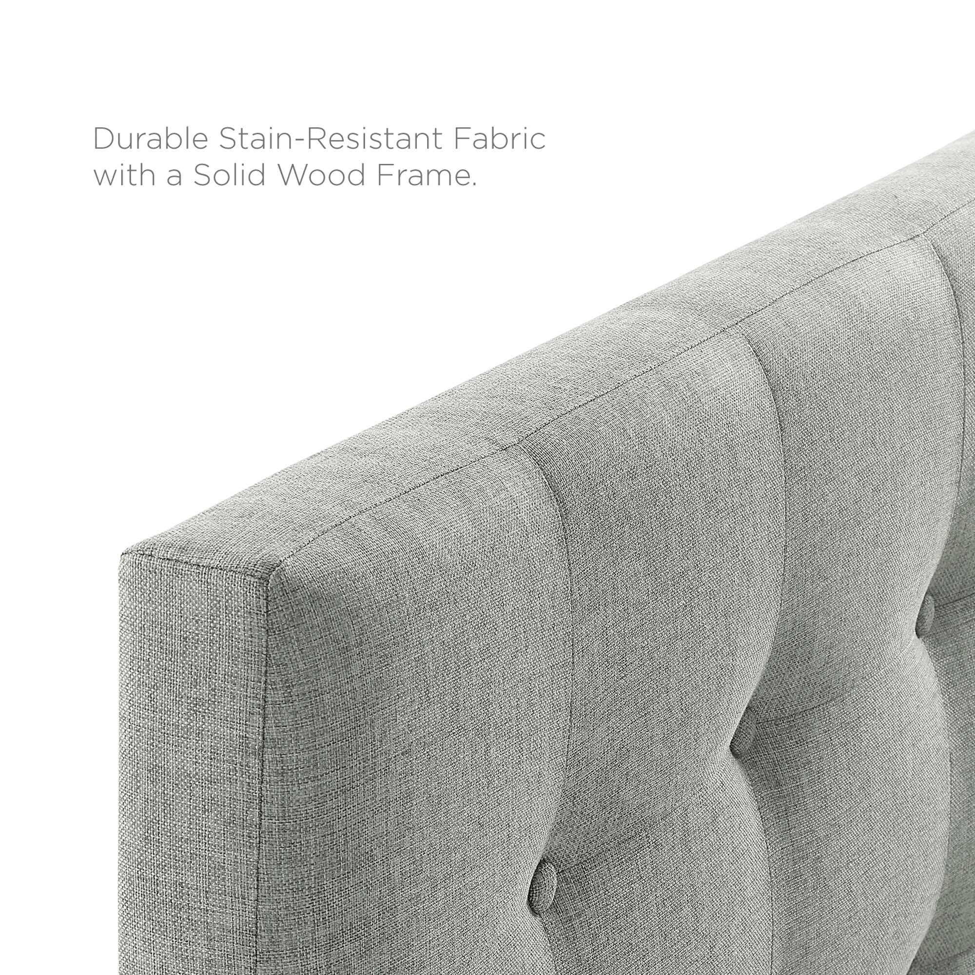 Durable Stain-Resistant Fabric with a Solid Wood Frame.