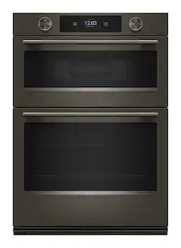 KitchenAid - 30" Smart Built-In Electric Combination Wall Oven with Microwave and Intelligent Cooking Camera - Black Ore