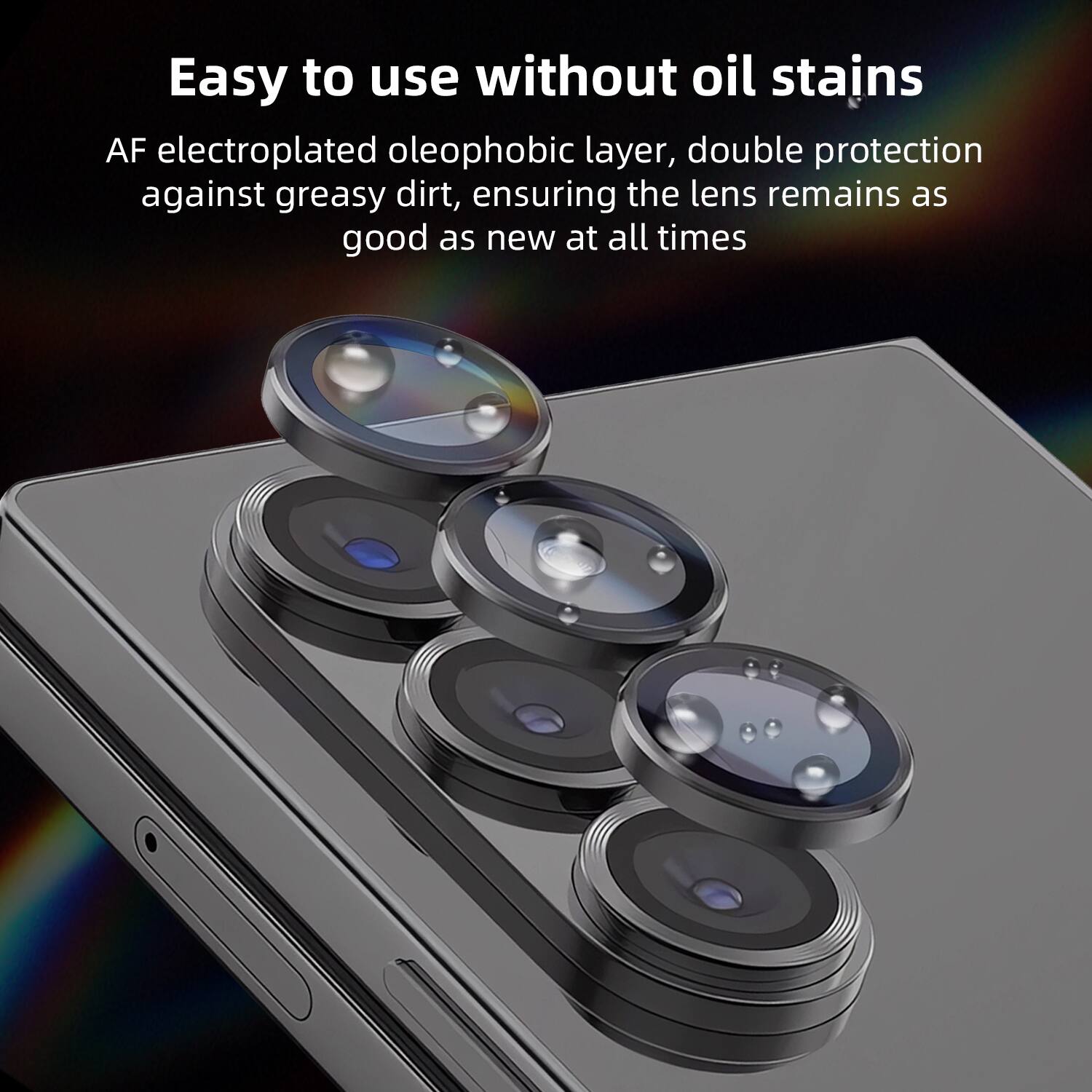 Easy to use without oil stains

AF electroplated oleophobic layer, double protection against greasy dirt, ensuring the lens remains as good as new at all times
