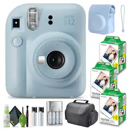 Bundle - Fujifilm - INSTAX MINI 12 Instant Film Camera with Instant Film - Pastel Blue