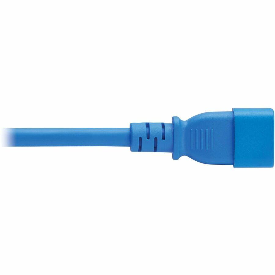 Alt View 5. Tripp Lite - Eaton Tripp Lite Series Power Cord, C14 to C21 - Heavy-Duty, 15A, 250V, 14 AWG, 2.5 ft. (0.76 m), Blue - For Computer - Blue.