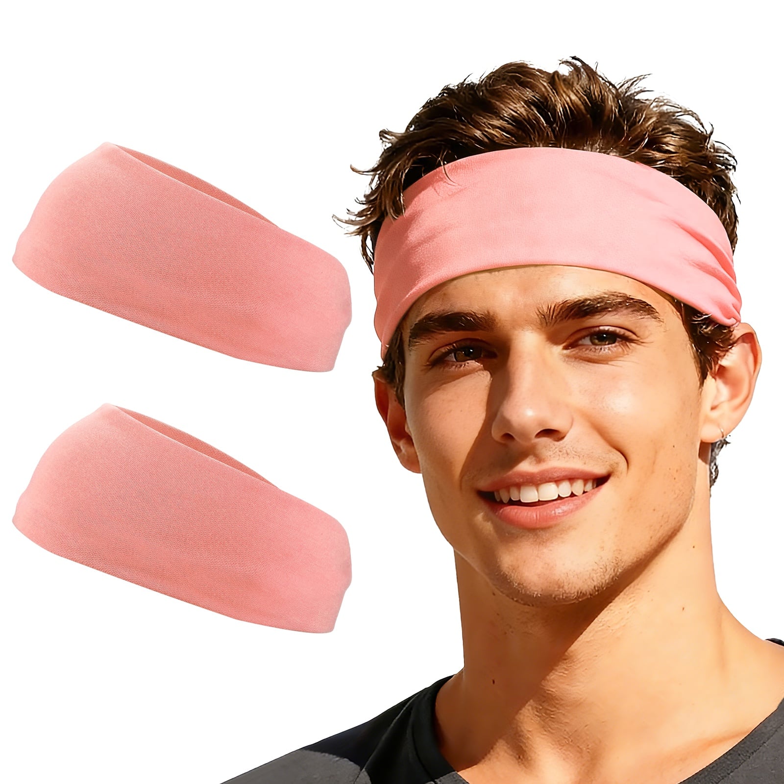 Unique Bargains - Sport Headbands for Men & Women, Stretchy Sweatband Absorbent Headbands, 2pcs - For Yoga/Sports/Running/Fitness/Cycling - Watermelon Pink price history on PriceWatchPro