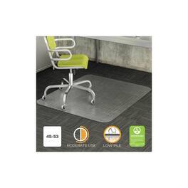 Deflecto - DuraMat Moderate Use Chair Mat for Low Pile Carpeted Floors, Rectangular, Beveled Edges, 36" x 48", Ships Flat - Clear