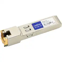 AddOn - Cisco® SFP-GE-T Compatible TAA 10/100/1000Base-TX SFP Transceiver (Copper, 100m, RJ-45) - 1 x 1000Base-T - Black