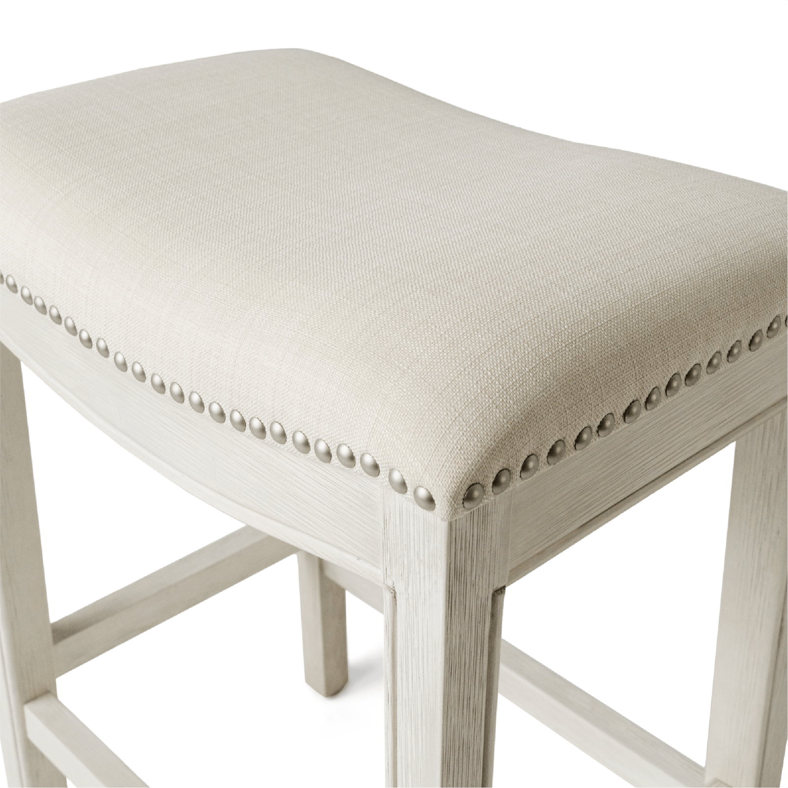 Alt View 7. Maven Lane - 26" Adrien Saddle Counter Stool In White Oak Finish With Fabric Upholstery - White Oak.