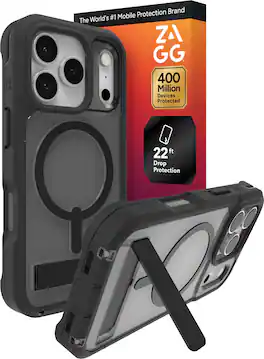 ZAGG - Rainier Snap with Kickstand for Apple iPhone 17 Pro - Smoke Black