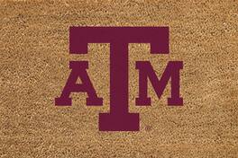 Evergreen Enterprises - Texas A&M Aggies 24" x 36" Outdoor Team Logo Coir Mat - Brown