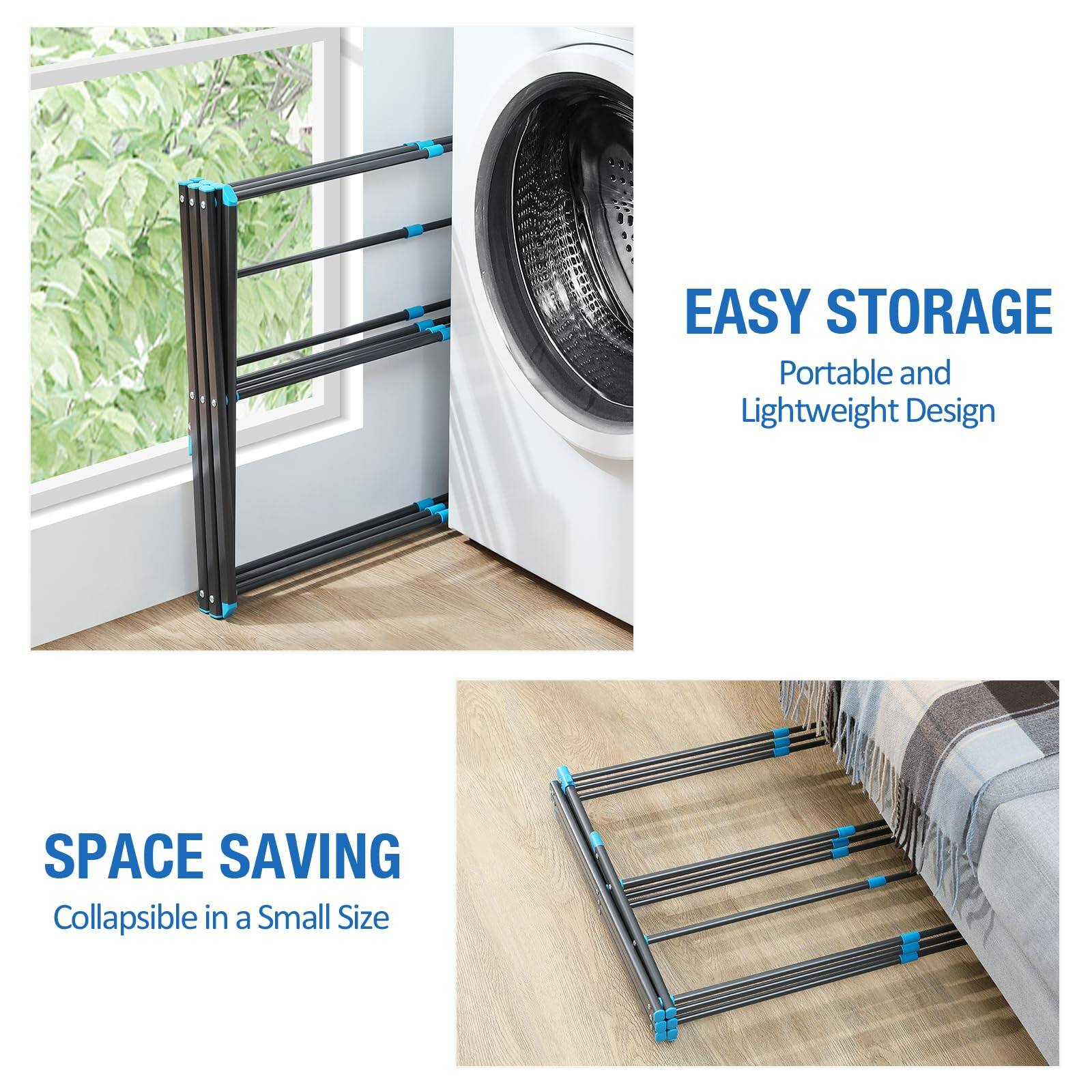 EASY STORAGE  
Portable and Lightweight Design  

SPACE SAVING  
Collapsible in a Small Size