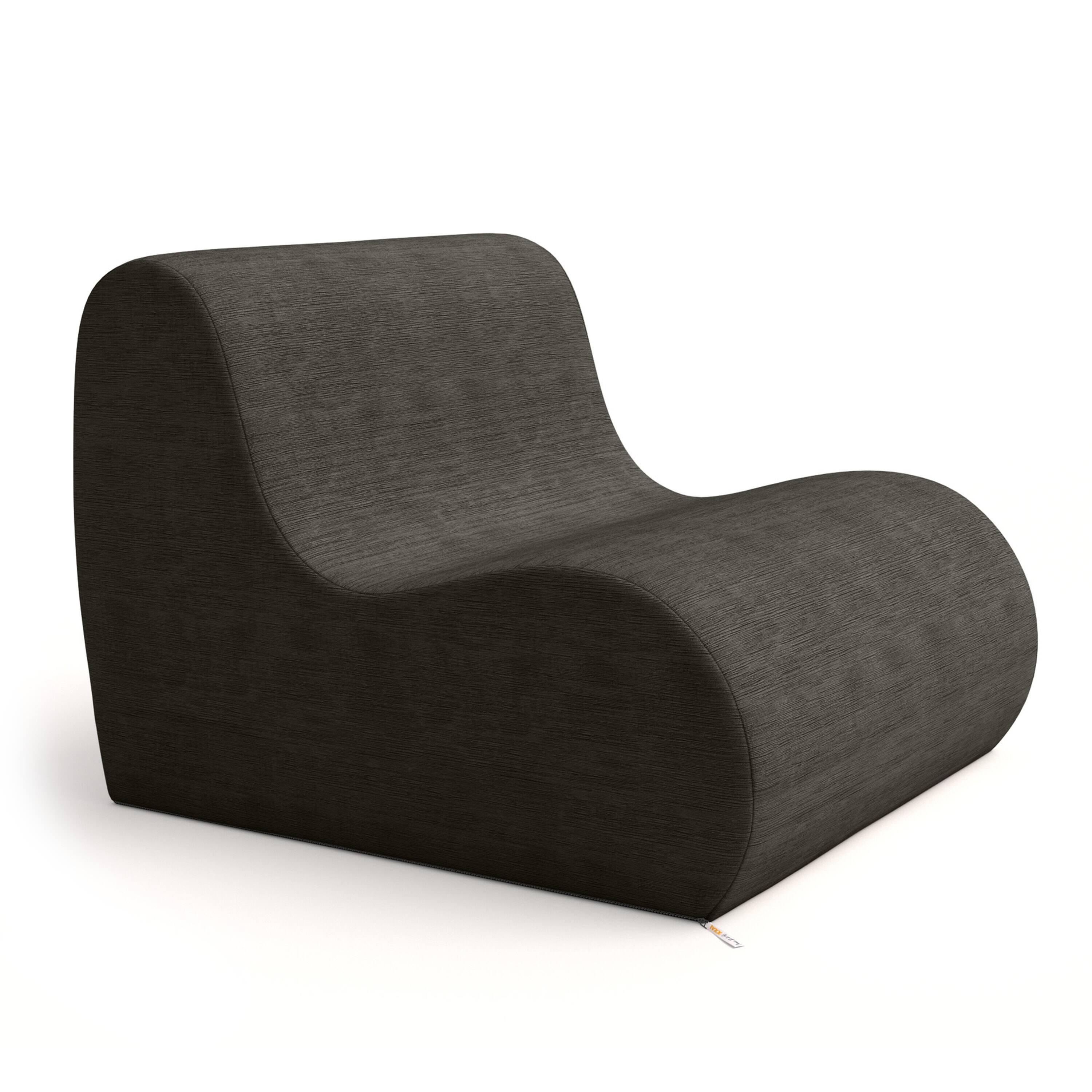 Alt View 2. Jaxx - Jaxx Uptown Large Modern Armless Accent Chair, Charcoal - Charcoal.