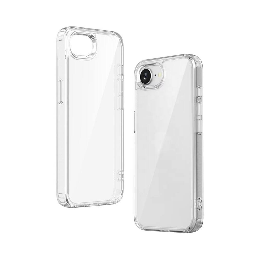 Front. Qixxronics - Qixxronics for iPhone 16e Clear Case Shockproof Phone Case for iPhone 16e - Clear.