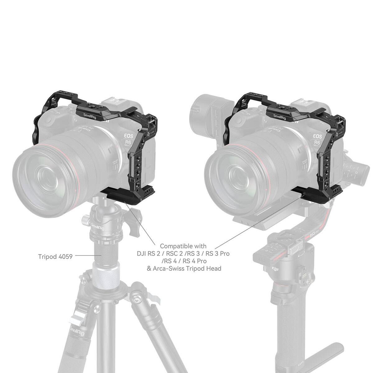 Smolling Smaling EOS R6 EOS R6 1 FEF Tripod 4059 Smoling Compatible with DJI RS 2 / RSC 2 / RS 3 / RS 3 Pro / RS 4 / RS 4 Pro & Arca-Swiss Tripod Head
