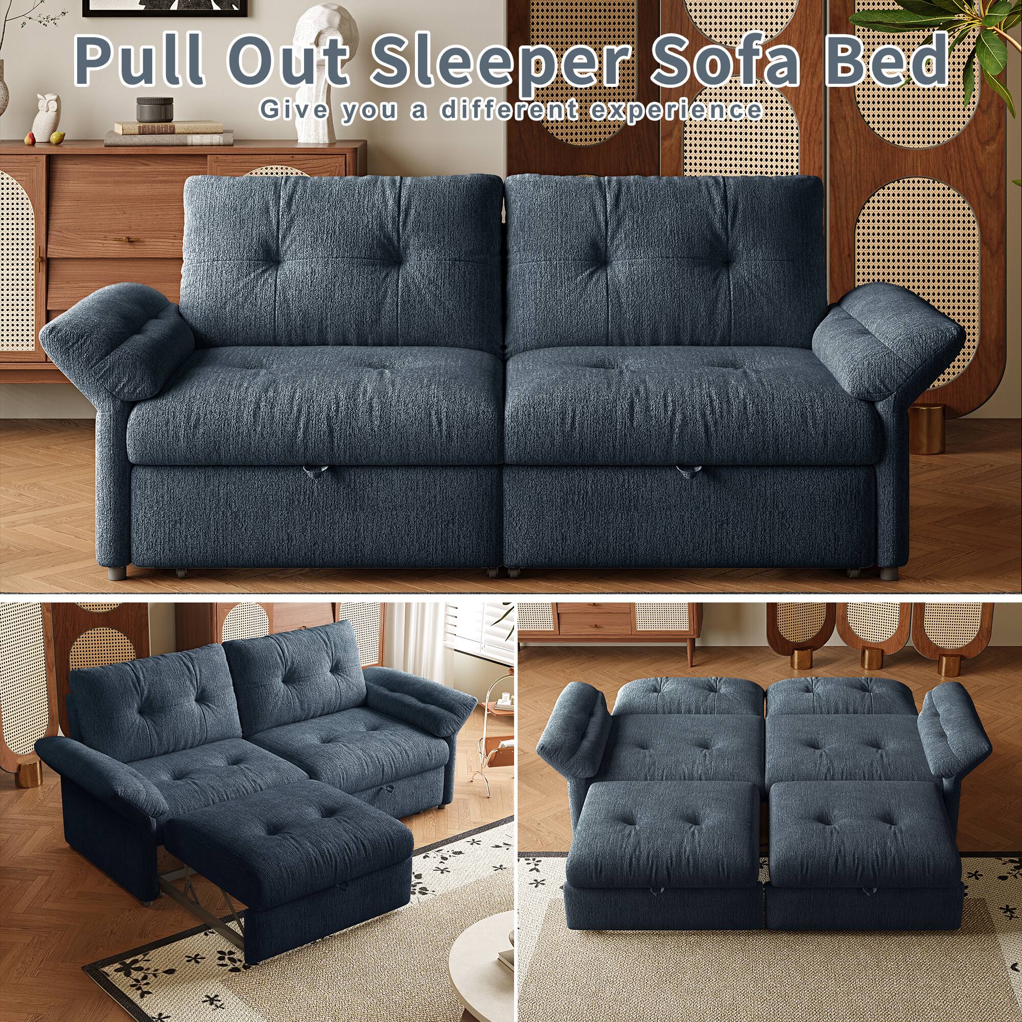 Pull Out Sleeper Sofa Bed  
Give you a different experience