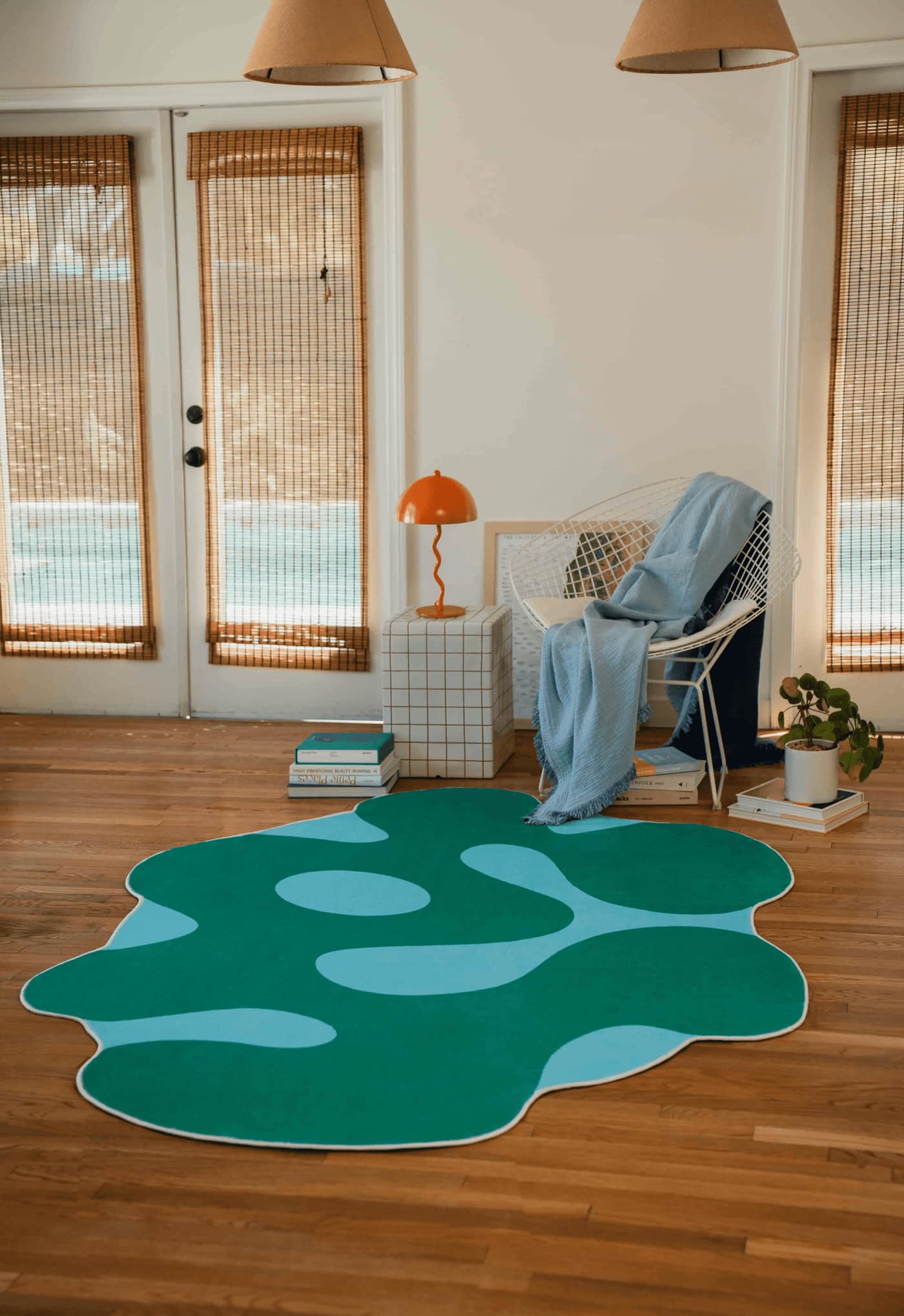 Lanyspace - Lany Space Johann Banta Irregular Moss Design Rug - Multicolor