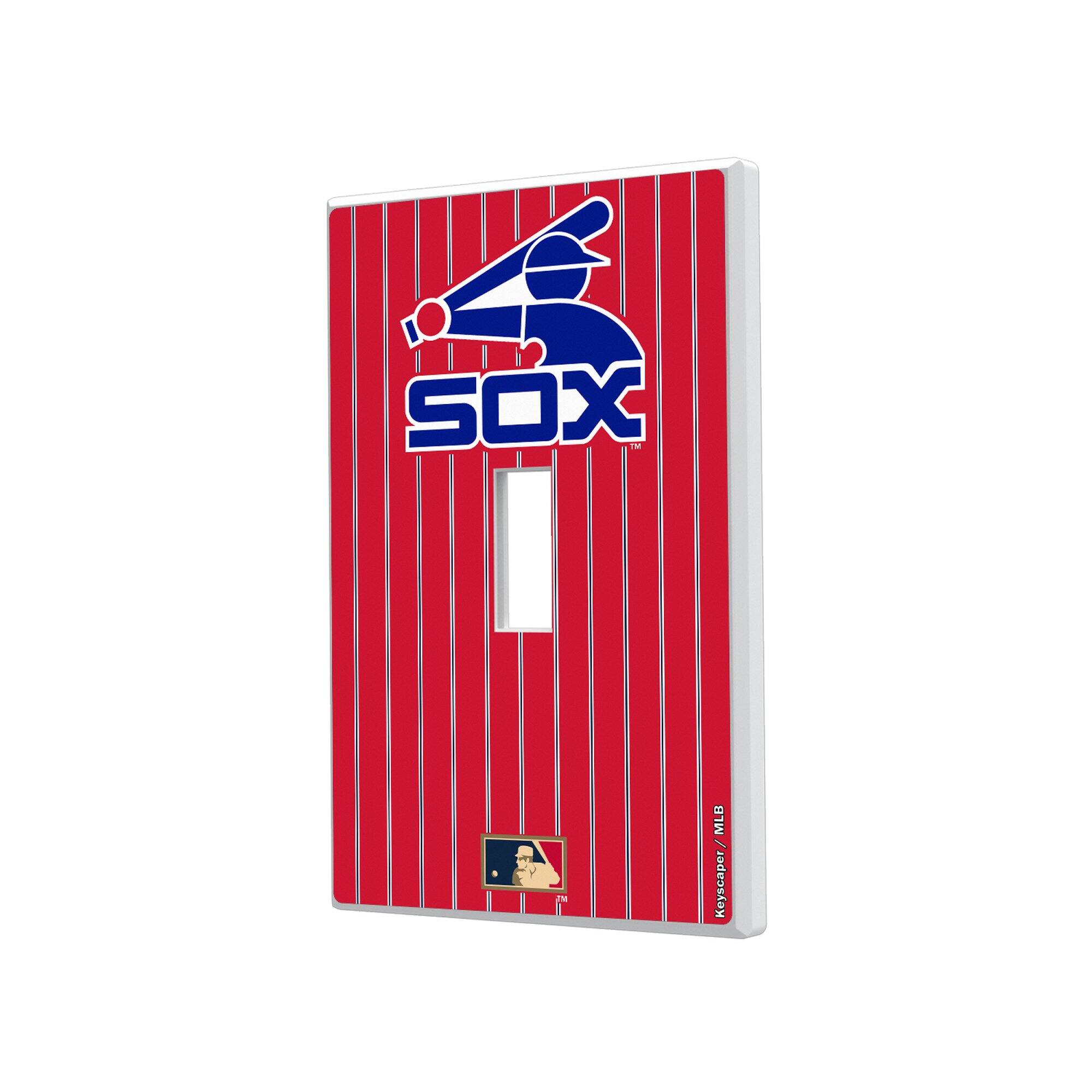 Keyscaper - Chicago White Sox 1976-1981 Cooperstown Pinstripe Single Toggle Light Switch Plate - Multicolor price history on PriceWatchPro