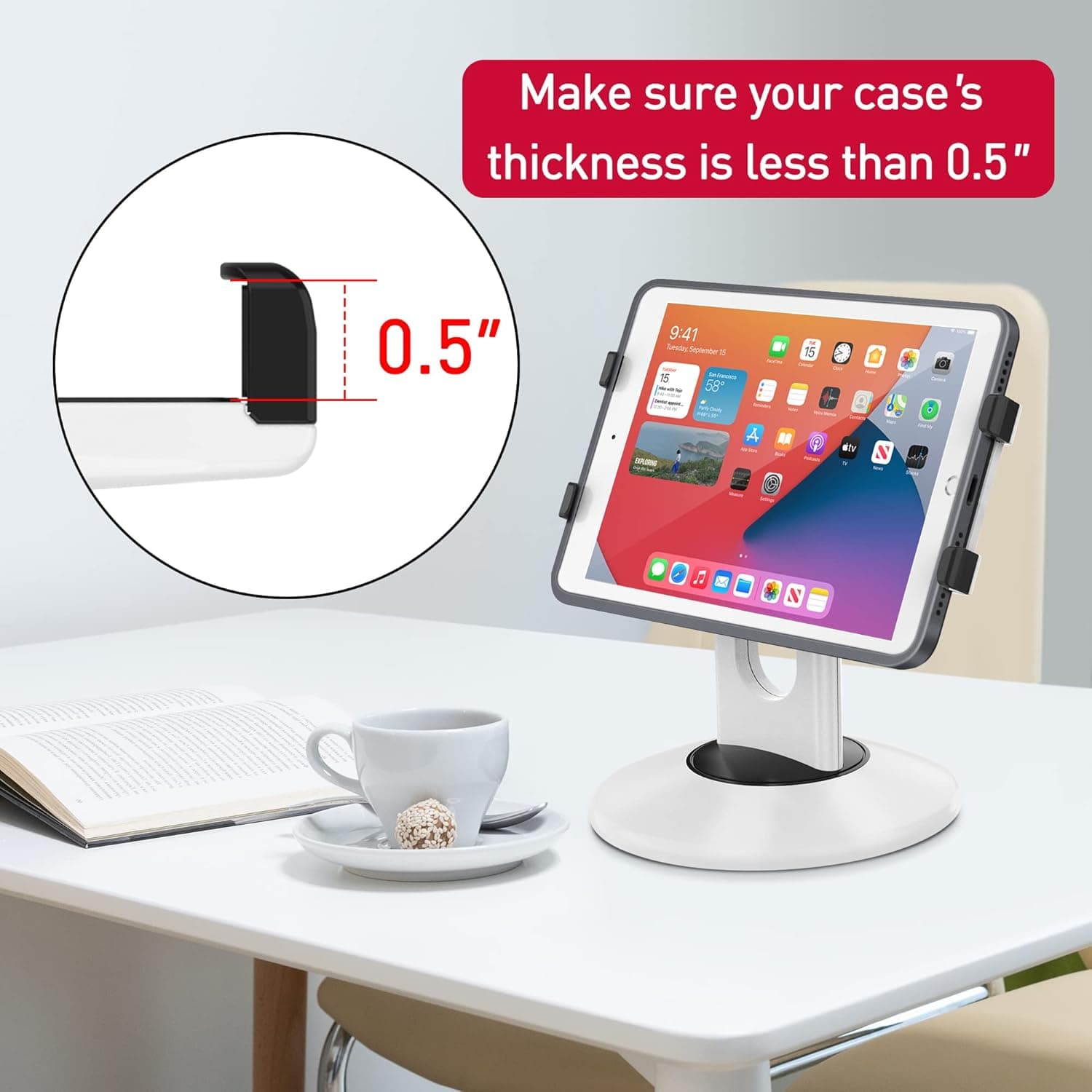 Make sure your case's thickness is less than 0.5"