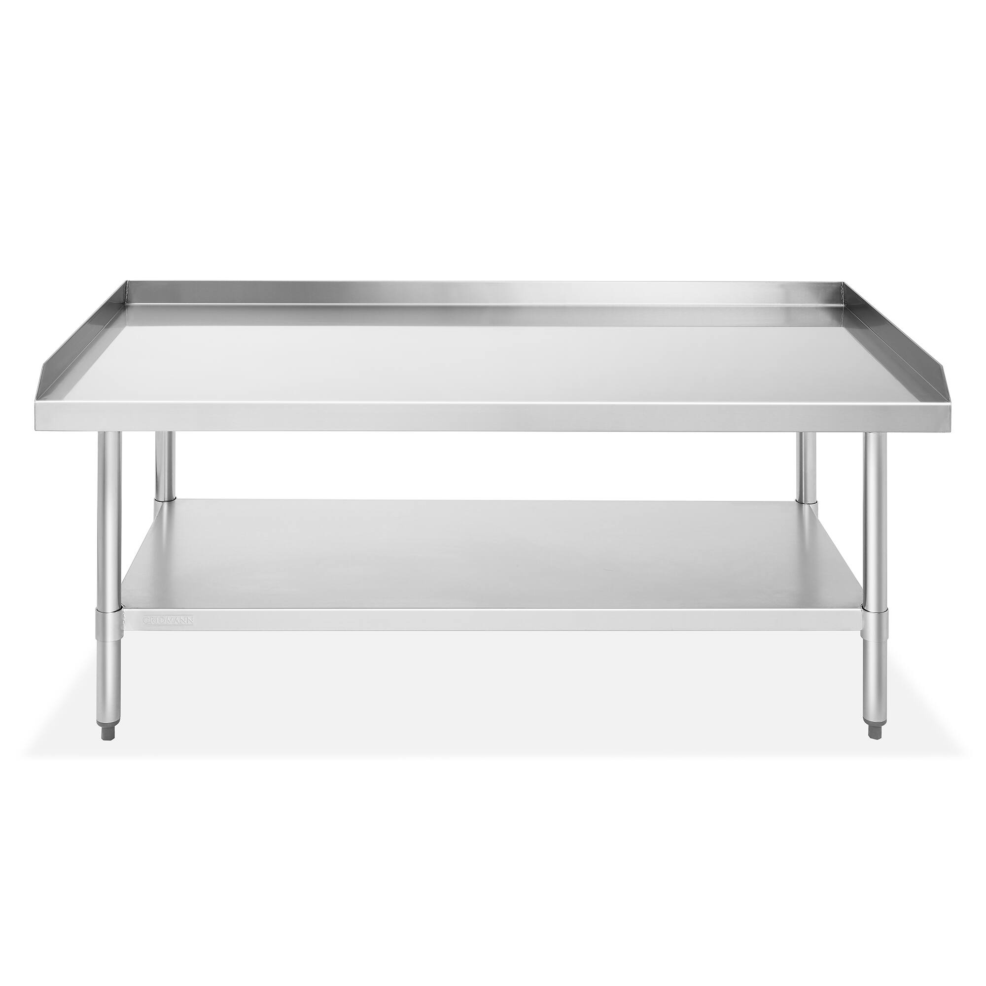 Alt View 1. GRIDMANN - 60 x 30-in Stainless Steel NSF Grill Table with Undershelf - Silver.