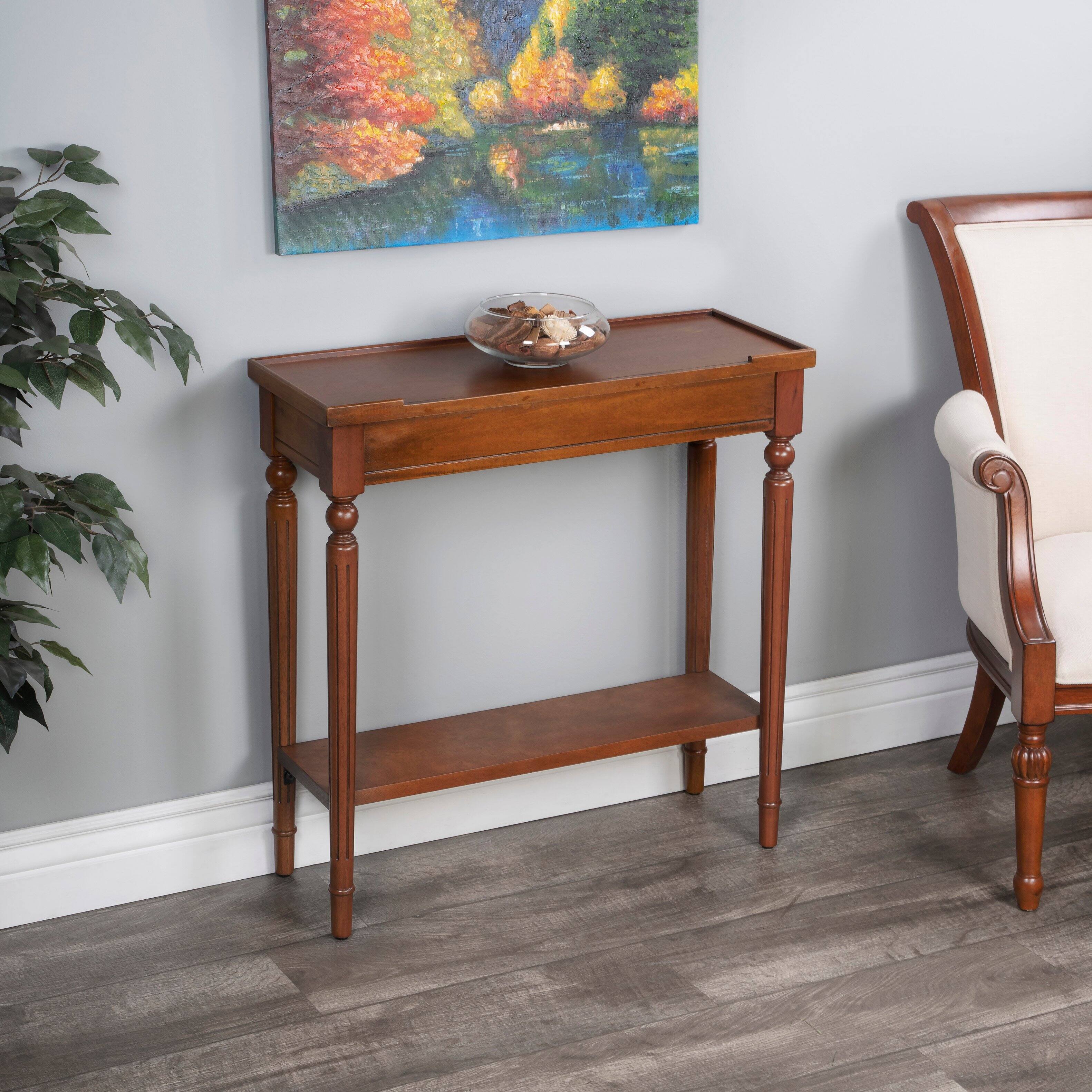 Alt View 8. Butler Specialty - Aubrey 29 in. W Rectangular Console Table with Lower Open Shelf - Medium Brown.
