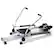 Alt View 16. Costway - Exercise Rowing Machine Rower with Adjustable Double Hydraulic Resistance Home Gym - Black & Silver.