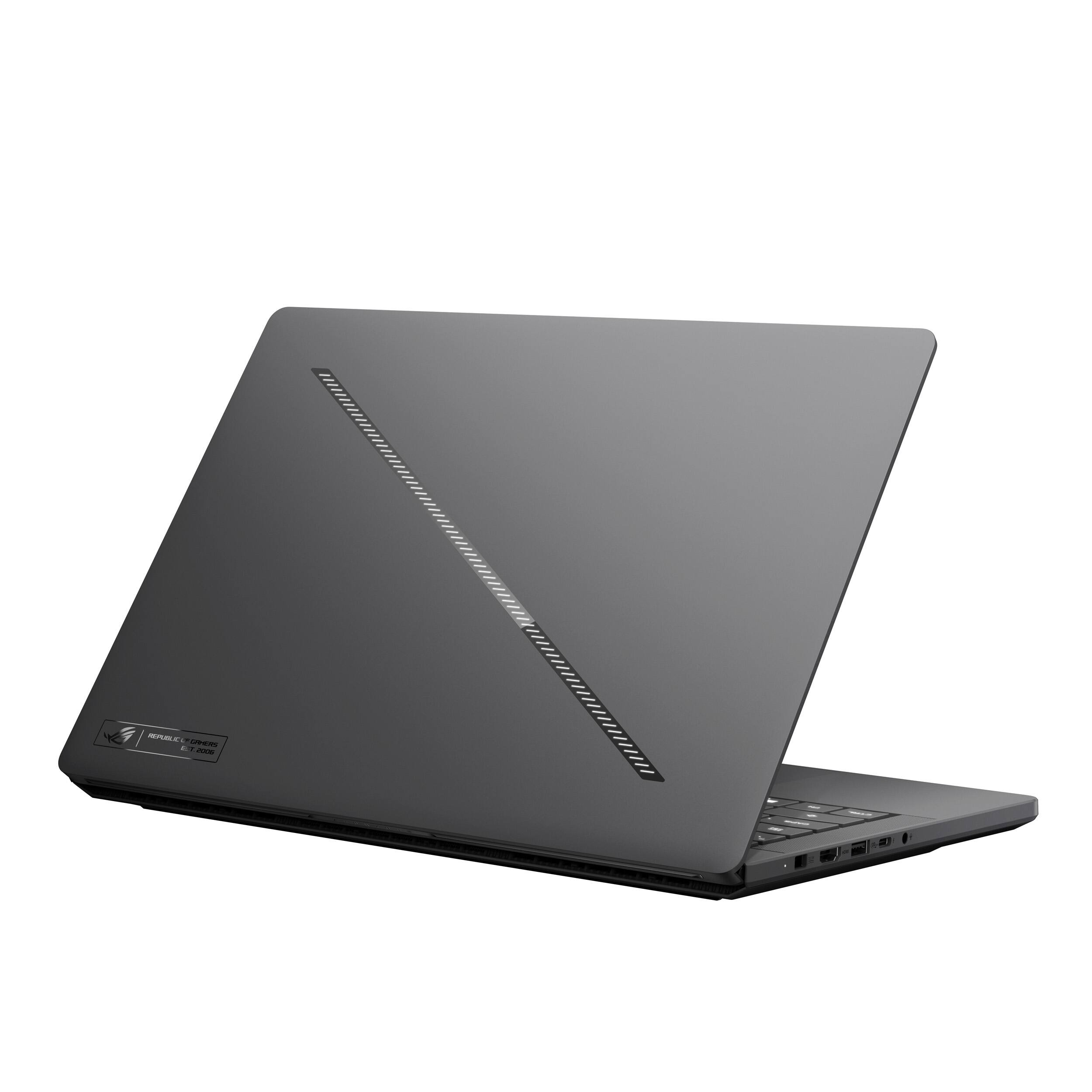 Alt View 6. ASUS - ROG Zephyrus G14 14" 3K OLED 120Hz Gaming Laptop - Intel Core Ultra 9 386H - NVIDIA RTX 5070 Ti - 32GB RAM - 1TB SSD - Eclipse Gray.