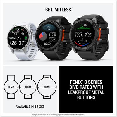 Garmin fēnix 8 AMOLED Sapphire GPS Smartwatch 47mm Fiber Garmin fēnix 8 AMOLED Sapphire GPS Smartwatch 47mm Fiber