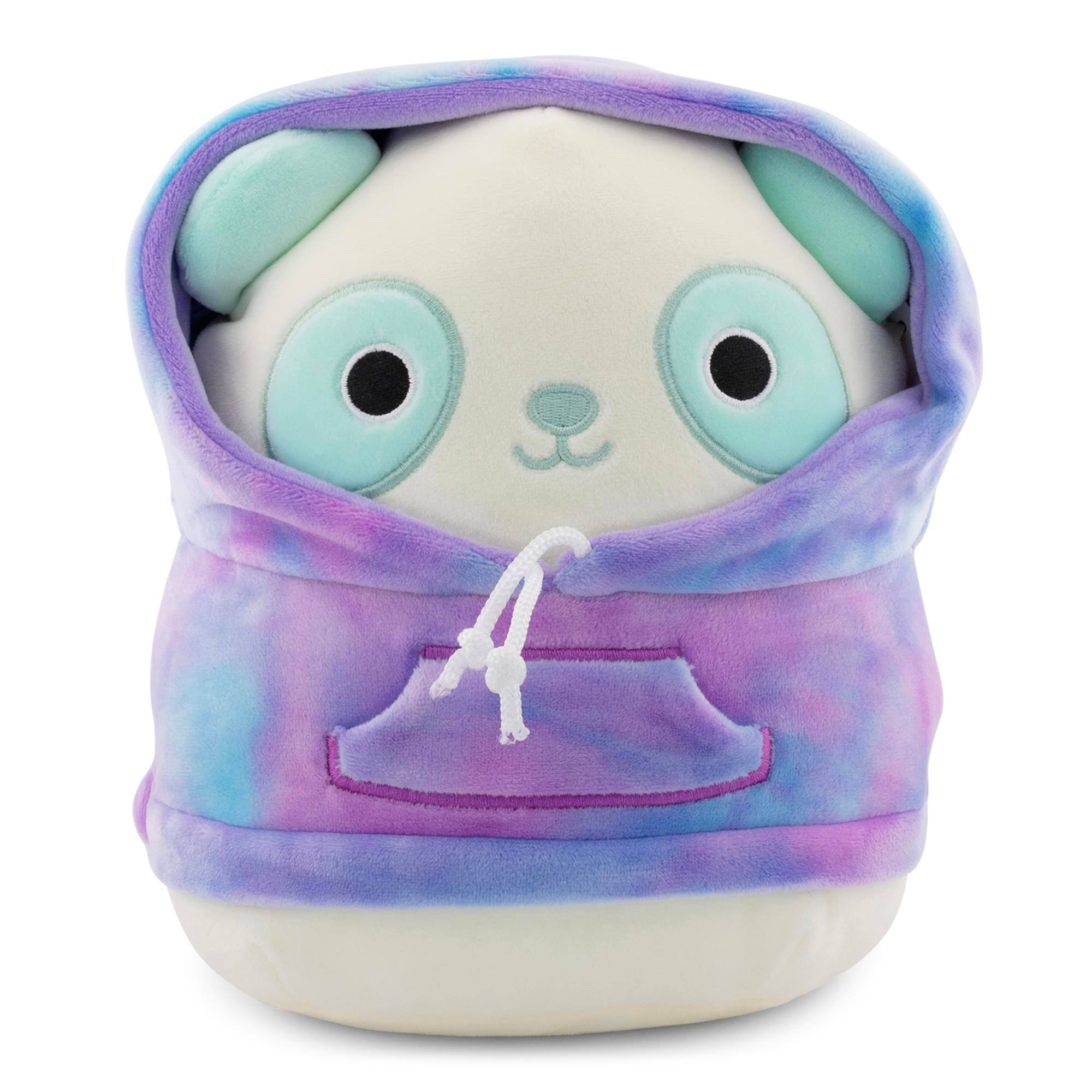 Alt View 1. Kellytoy - Squishmallows Hoodie Squad 8 Inch Plush | Sissy The Panda - Purple.
