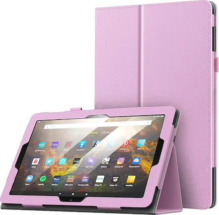 Front. SaharaCase - Bi-Fold Folio Case for Amazon Fire HD 10 (2023) - Rose Pink.