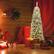 Alt View 12. Costway - 6Ft Pre-lit Snow Flocked Artificial Pencil Christmas Pine Tree w/ 250 LED Lights - Green/White.