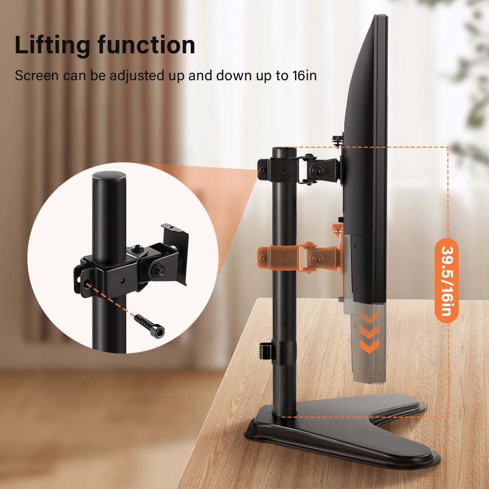 Lifting function  
Screen can be adjusted up and down up to 16in  
39.5/16in