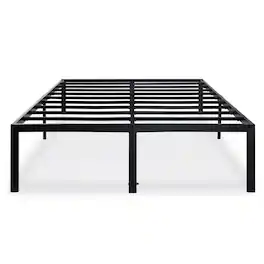 Hivvago - King 18-inch High Rise Heavy Duty Metal Platform Bed Frame - Black