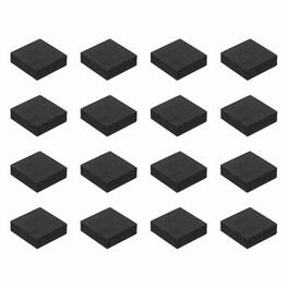 Unique Bargains - 16pcs Square Speaker Isolation Feet Pads, 30x10mm Non Slip Foam Shock Absorption Pad for Amplifier - Black