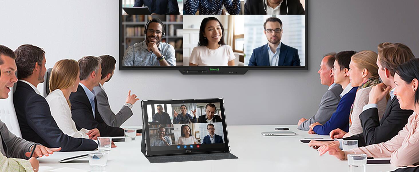 Alt View 8. Kimlok - Tablet 10.1 Inch-Android Tablet 64GB ROM 1TB Expandion BT5.0 WiFi Dual Speakers - Gray.