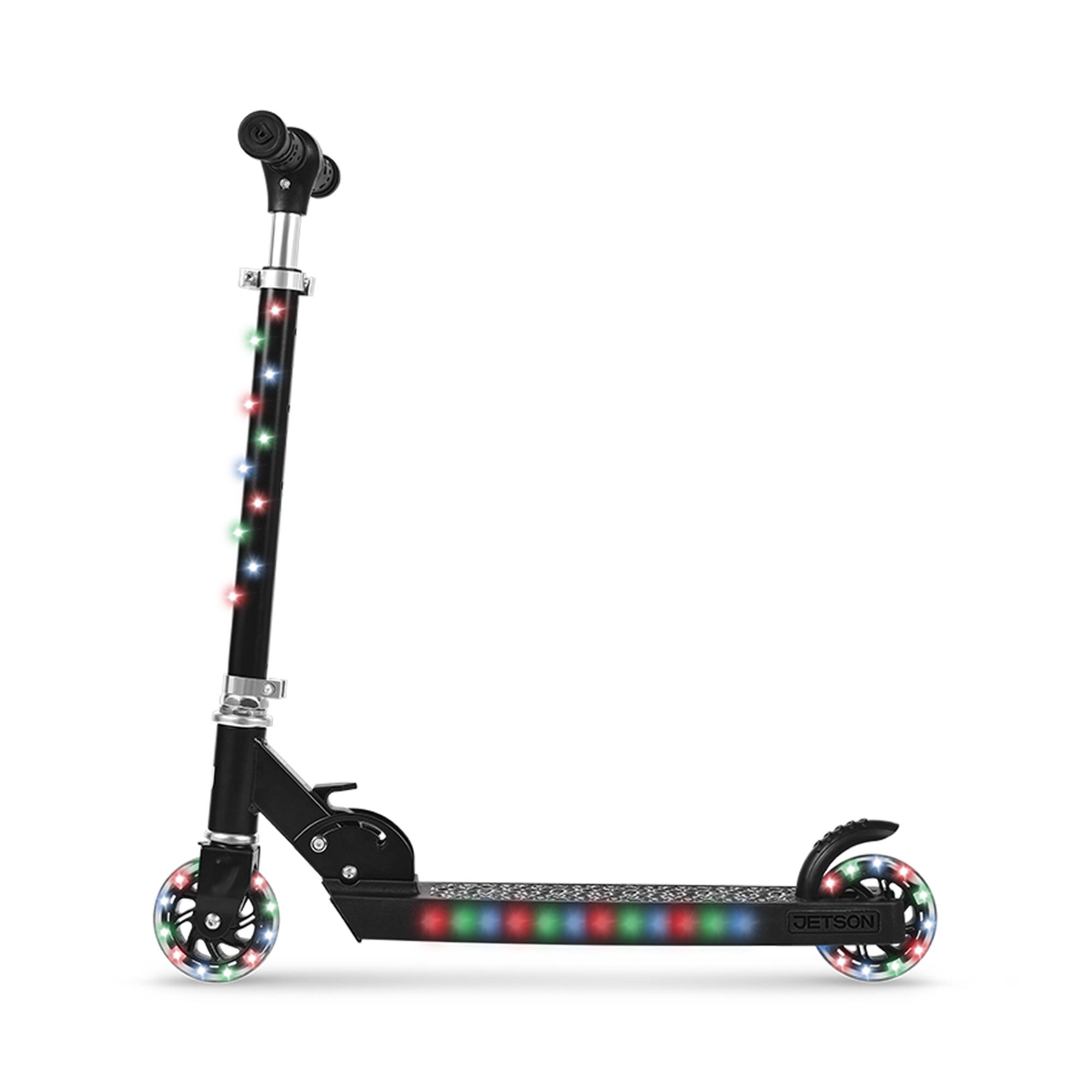 Alt View 3. Jetson - Jetson Jupiter Kick Scooter with LED Lights & Height Adjustable Handlebar, Black - Black.