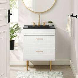Daybreak Bathroom Vanity Basin Included by Modway - White Black