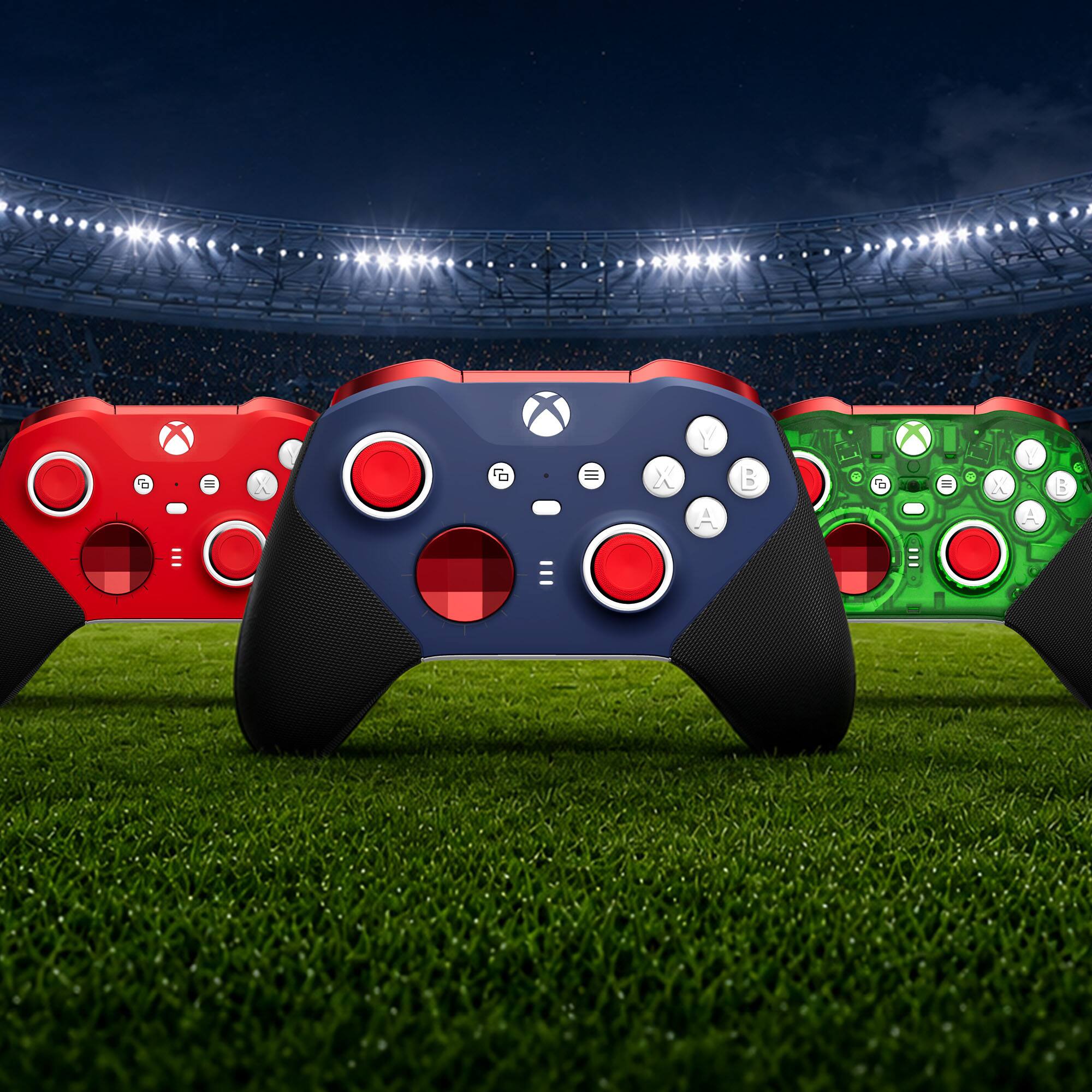 Back. Microsoft - XBOX Elite Series 2 Core Wireless Controller for XBOX Series X, XBOX Series S, XBOX One, PCs, and Cloud-Enabled Devices - Red and Blue.