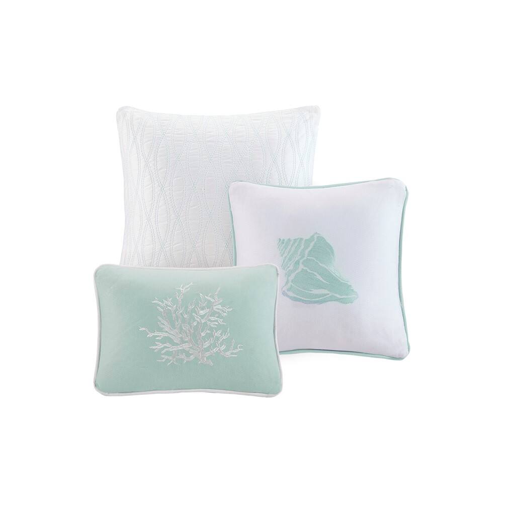 Alt View 4. Gracie Mills - Gracie Mills Douglass Coastal Coral Reef Duvet Cover Set - Aqua.