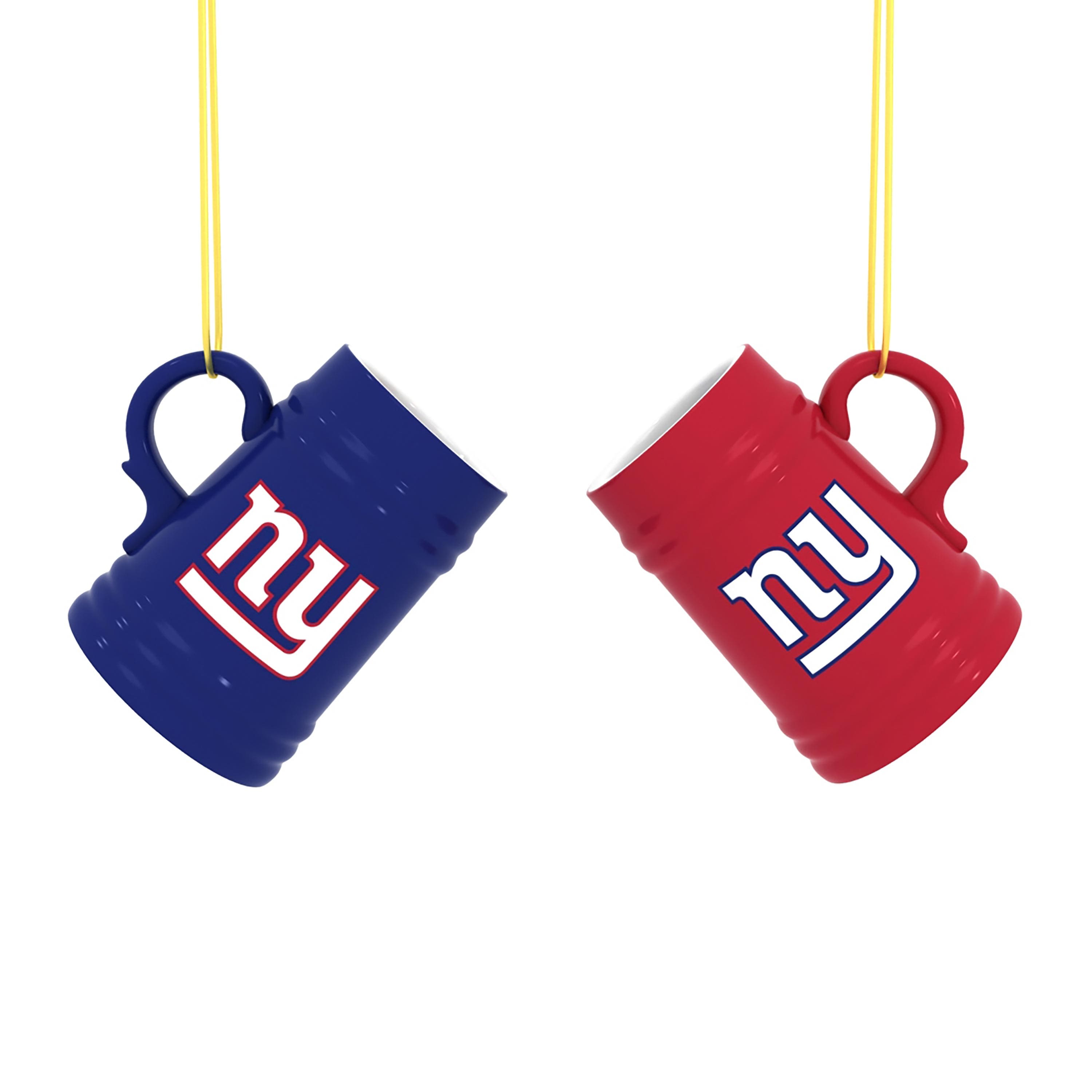 Front. Evergreen Enterprises - New York Giants Two-Pack 3" Mini Stein Ornament Set - Multicolor.