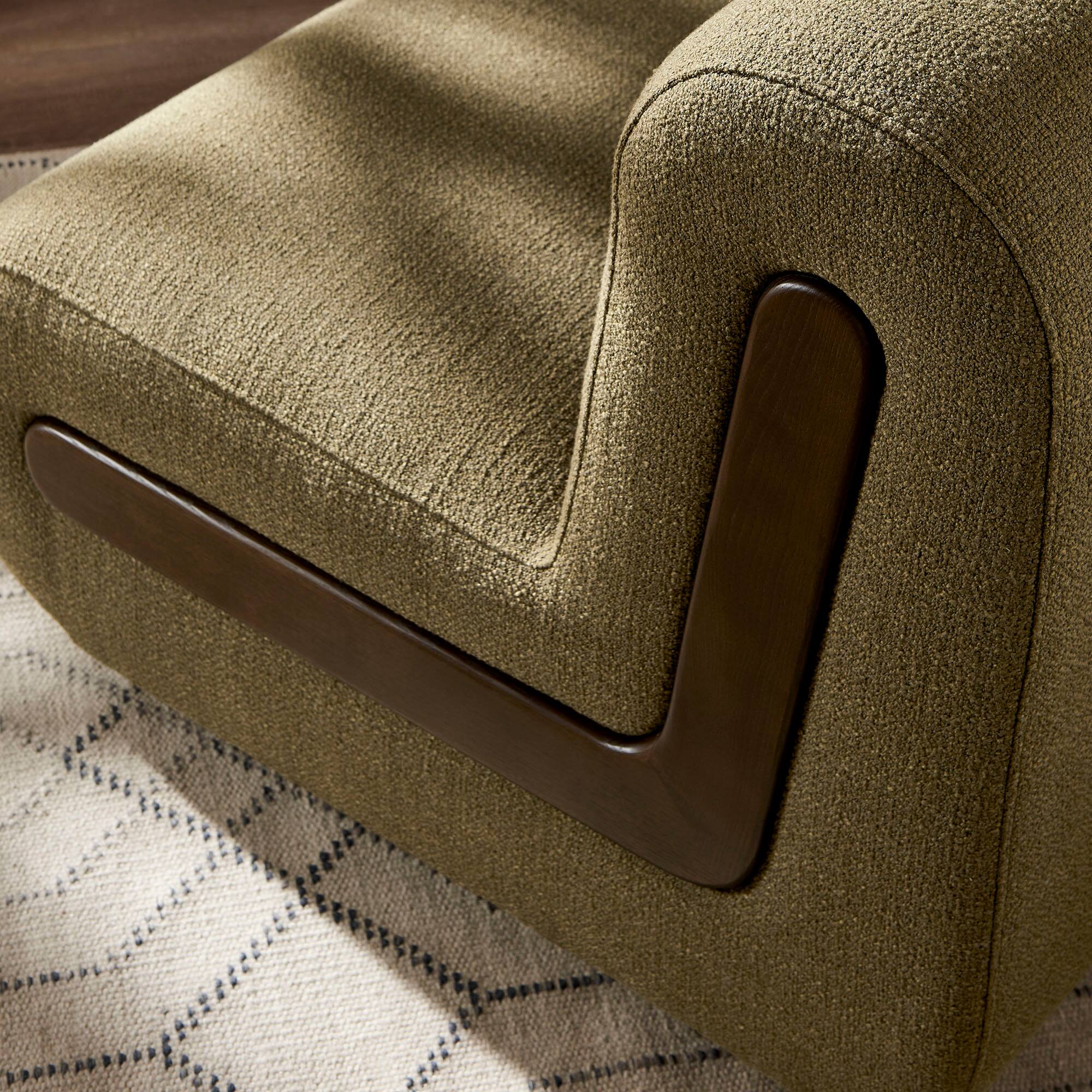 Alt View 1. Modway - Denby Linen Blend Accent Chair by Modway - Olive.