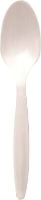 Alt View 1. Dixie - Plastic Teaspoon, 5-1/2" Medium-Weight, 1000/Carton - White.