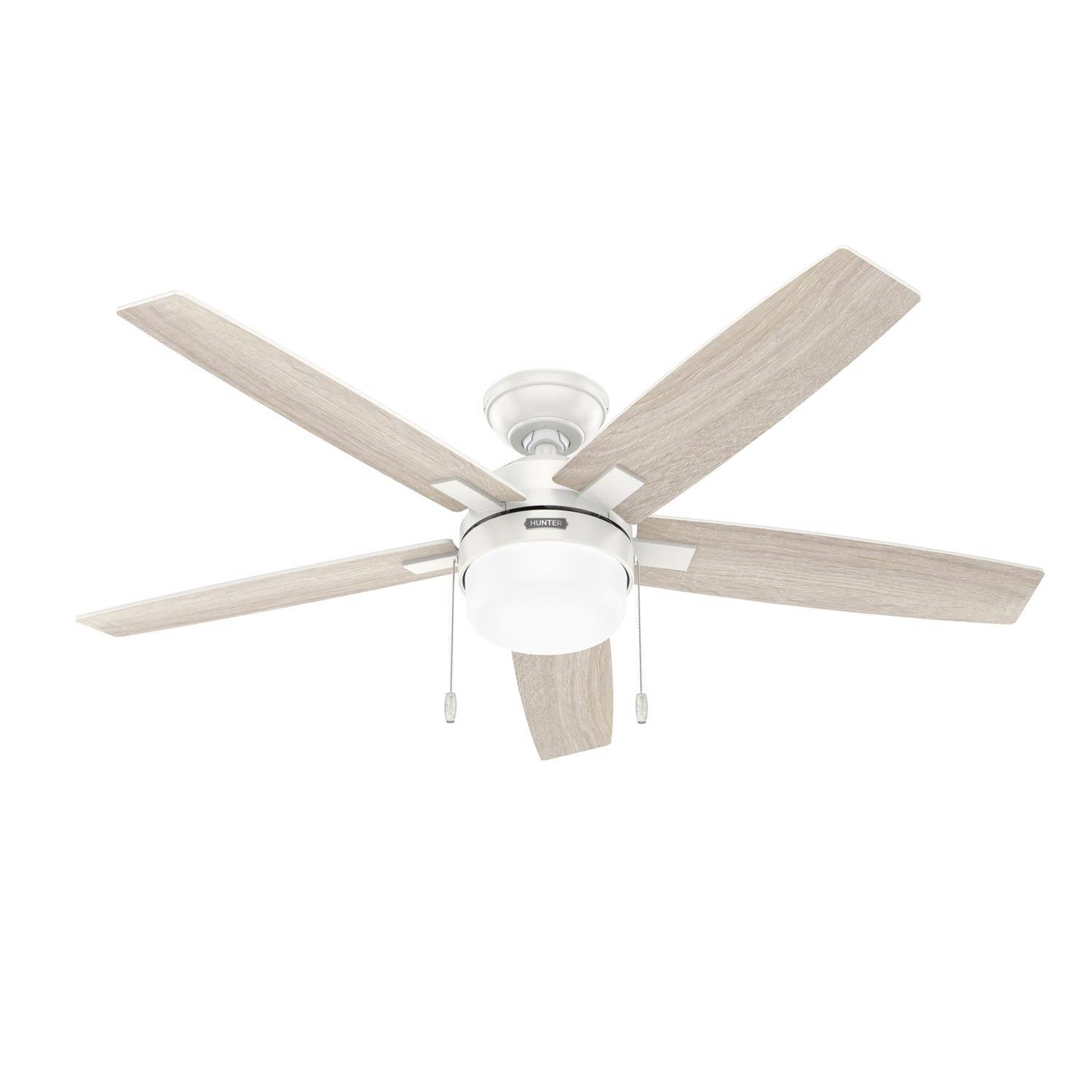 Angle. Hunter - Hunter Anisten 52 in. White LED Indoor Ceiling Fan.