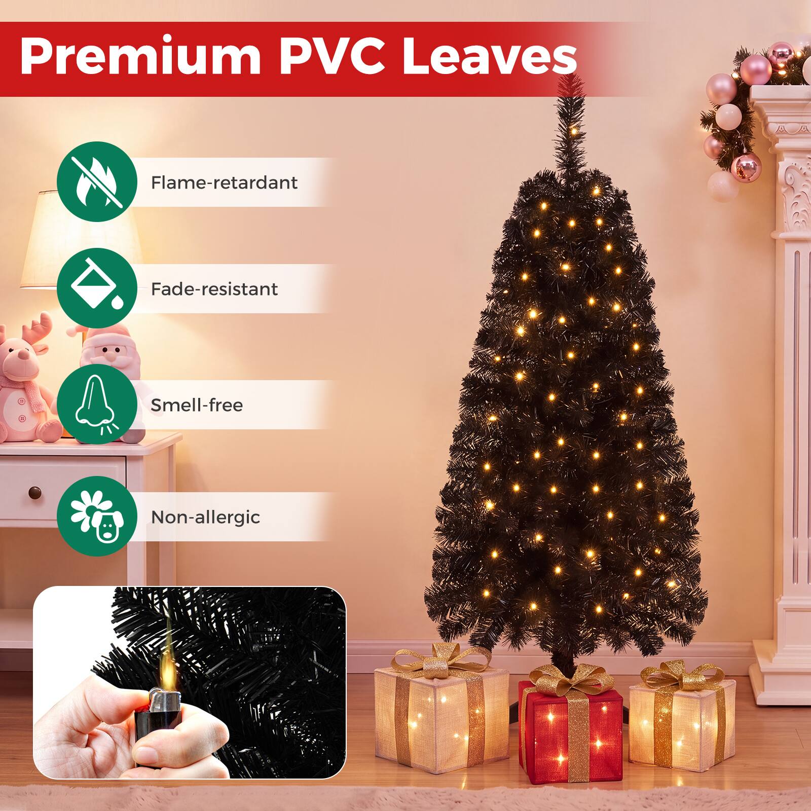 Premium PVC Leaves

- Flame-retardant
- Fade-resistant
- Smell-free
- Non-allergic