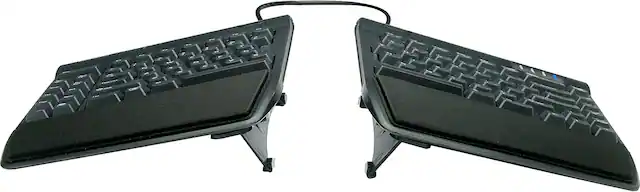 Front. KINESIS - Freestyle2 Ergonomic Split Keyboard for PC with VIP3 Accessory - Black.