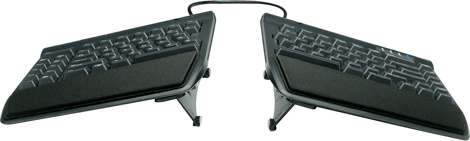 Front. KINESIS - Freestyle2 Ergonomic Split Keyboard for PC with VIP3 Accessory - Black.