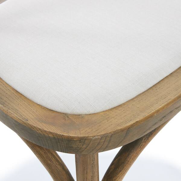 Alt View 7. Finch - Finch Elmhurst Cross Back Dining Chair, Set of 2, Cream - Cream.