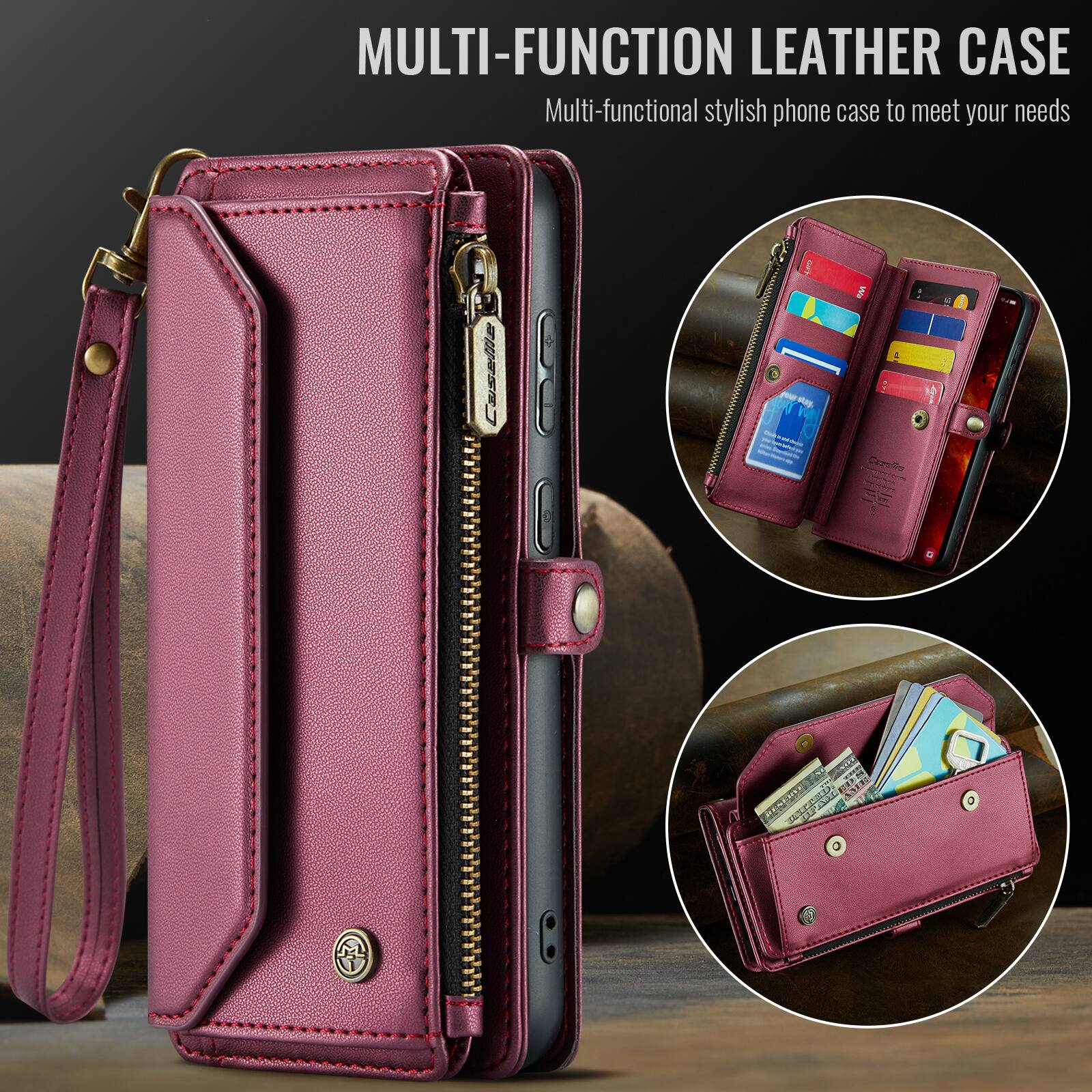 MULTI-FUNCTION LEATHER CASE  
Multi-functional stylish phone case to meet your needs