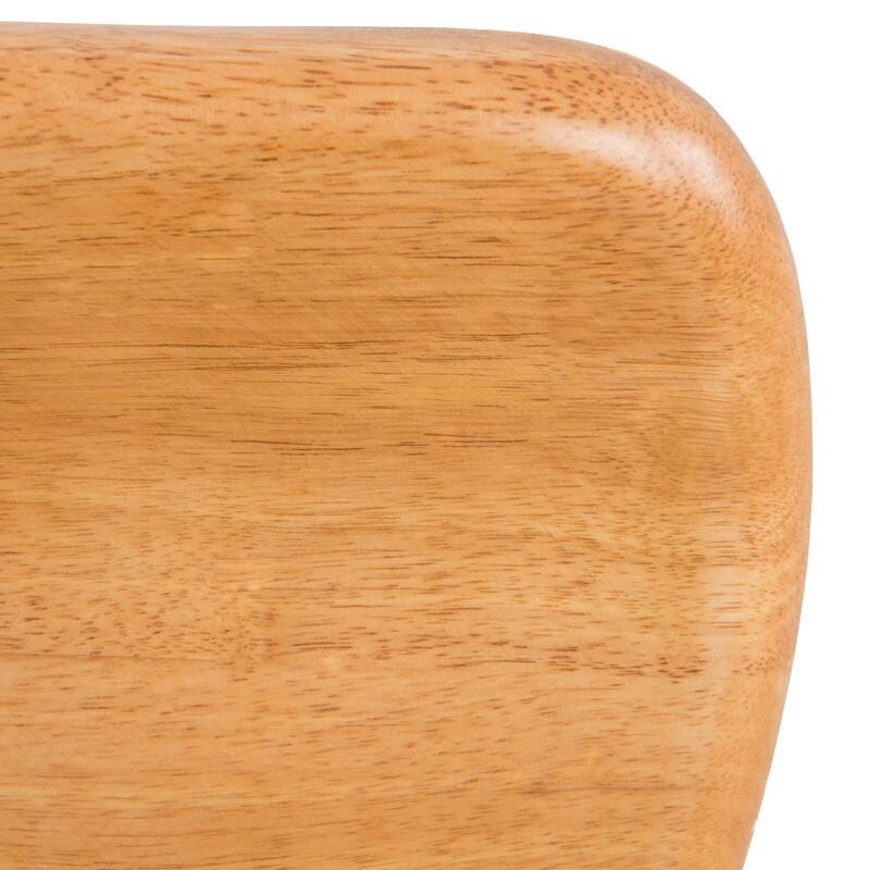 Back. LeisureMod - Imperial Modern Triangular Tempered Glass Coffee Table with Cross-Brace Wooden Base for Home & Living Room - Natural Wood.