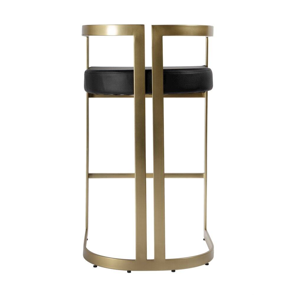 Angle. Butler Specialty - Clarence Faux Leather 28" Barstool - Black.