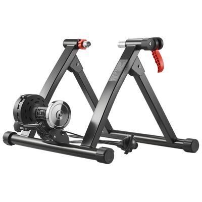 VEVOR Bike Trainer 6 Level Resistance 26-29 in & 700C Wheels Foldable Magnetic Bicycle Stationary Stand for Indoor Exercise Riding with Quick VEVOR Bike Trainer 6 Level Resistance 26-29 in & 700C Wheels Foldable Magnetic Bicycle Stationary Stand for Indoor Exercise Riding with Quick