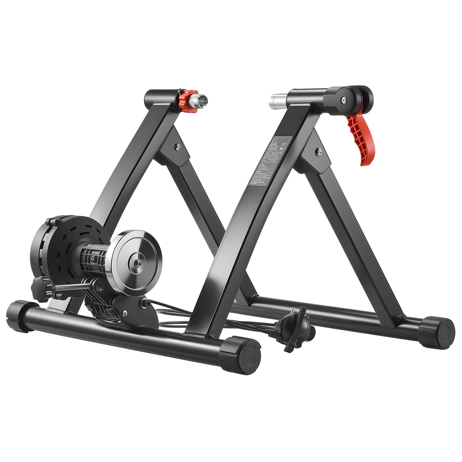 Alt View 5. VEVOR - Bike Trainer, 6 Level Resistance, 26-29 in & 700C Wheels, Foldable Magnetic Bicycle Stationary Stand for Exercise Riding - Black.