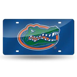 Rico Industries - University of Florida Gators Blue Mirrored Laser Cut License Plate Laser Tag - Multi