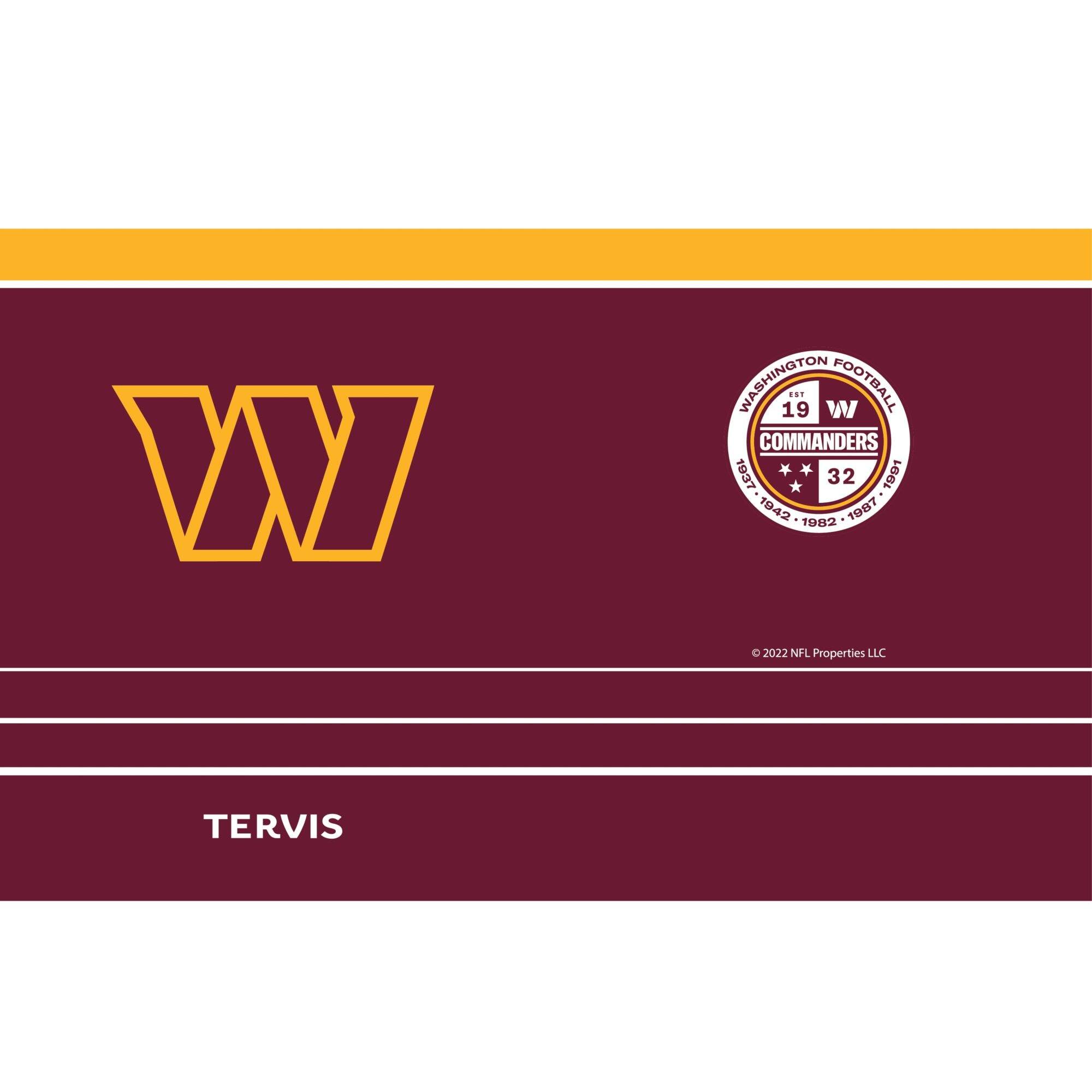 WASHINGTON FOOTBALL COMMANDERS  
1937 1942 1982 1987 2022  
NFL Properties LLC  
TERVIS